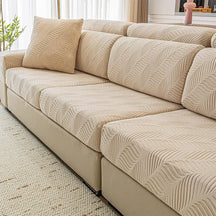 Housse de canapé complète en polaire jacquard à motifs vagues avec protection antistatique