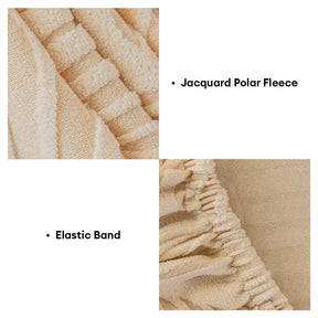 Housse de canapé complète en polaire jacquard à motifs vagues avec protection antistatique