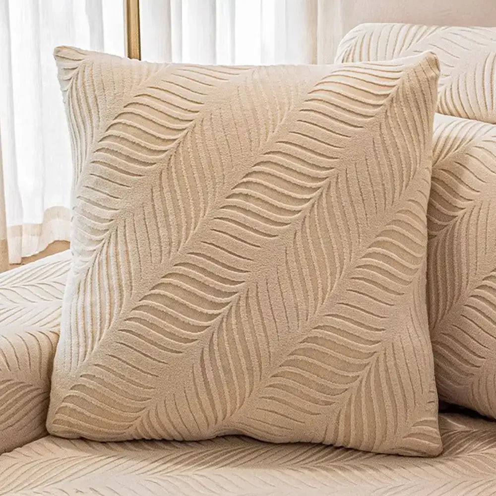 Housse de canapé complète en polaire jacquard à motifs vagues avec protection antistatique