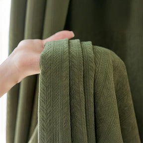 Rideaux occultants insonorisants en chenille douce jacquard de blé épais