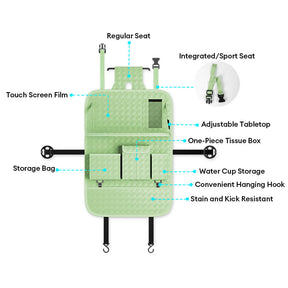 Sac de rangement suspendu écologique pour siège arrière de voiture pliable avec plateau