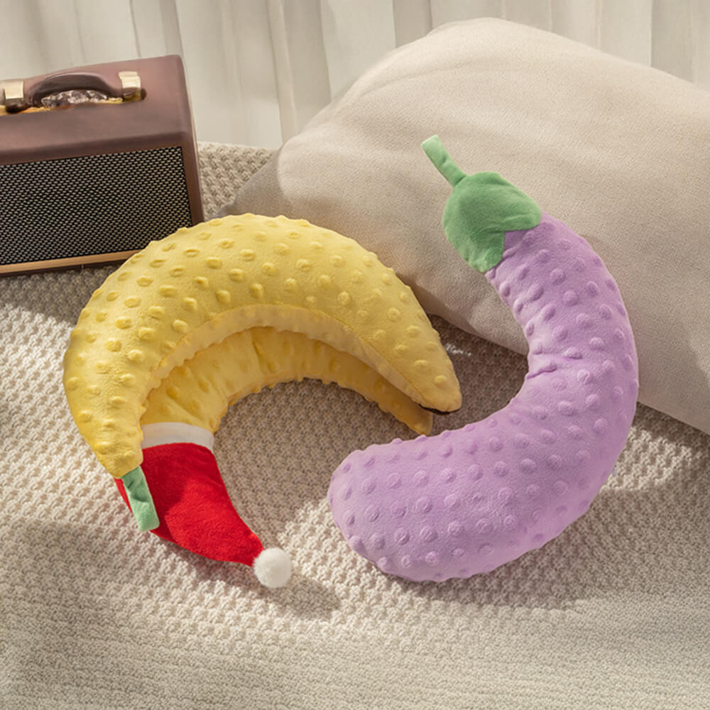 Coussin de soutien pour le cou en forme de U et banane pour chien et chat