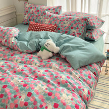 Parure de draps en coton floral respirant