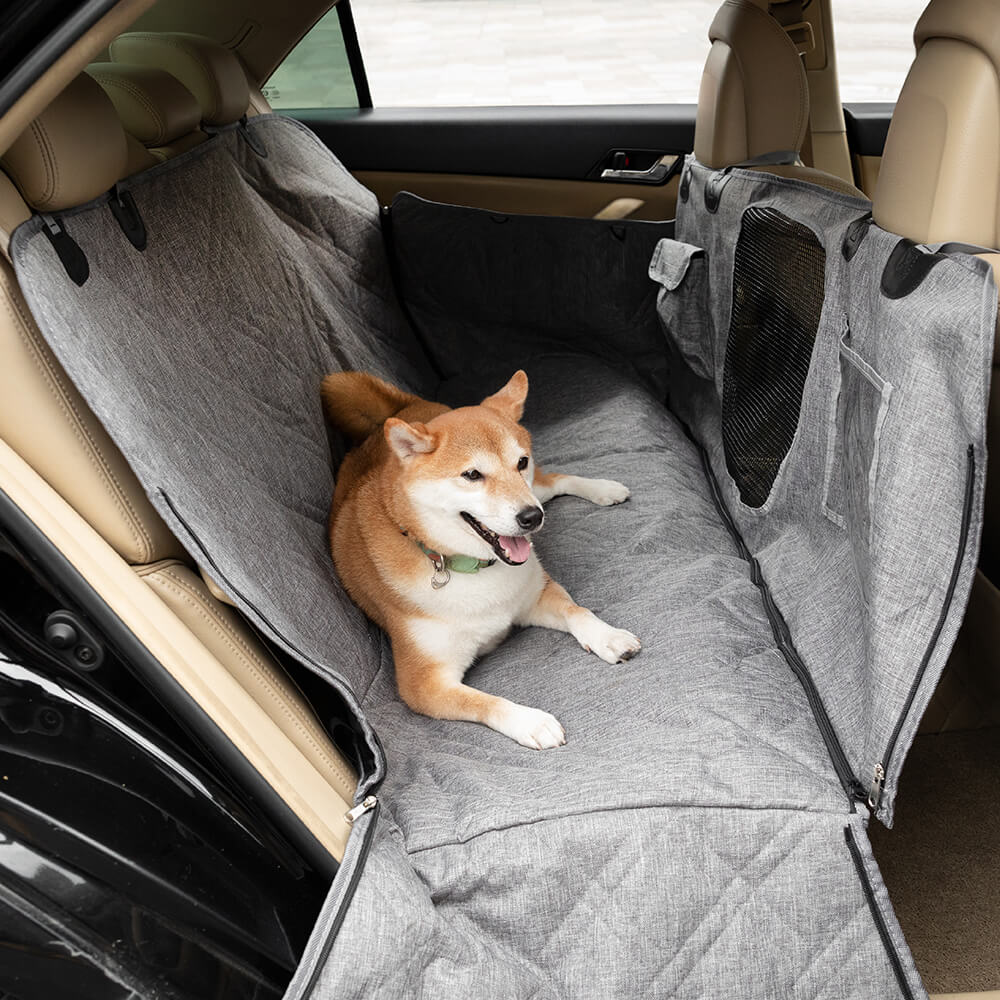 Protection-siège de voiture pour chien en tissu oxford imperméable et résistant aux rayures en tissu cationique