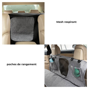 Couvre-siège de voiture pour chien en tissu oxford imperméable et résistant aux rayures en tissu cationique