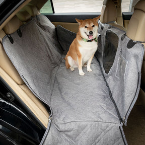 Couvre-siège de voiture pour chien en tissu oxford imperméable et résistant aux rayures en tissu cationique