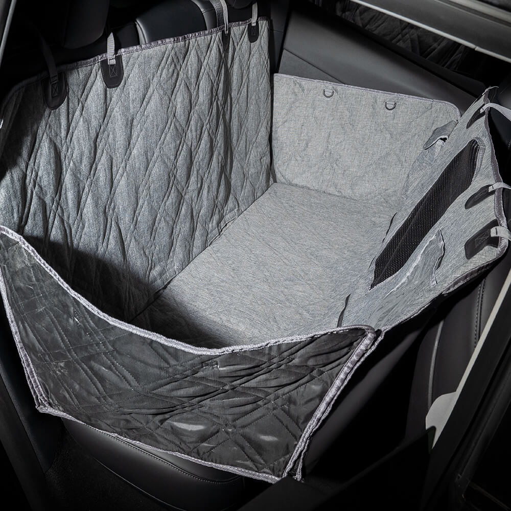 Couvre-siège de voiture pour chien en tissu oxford imperméable et résistant aux rayures en tissu cationique