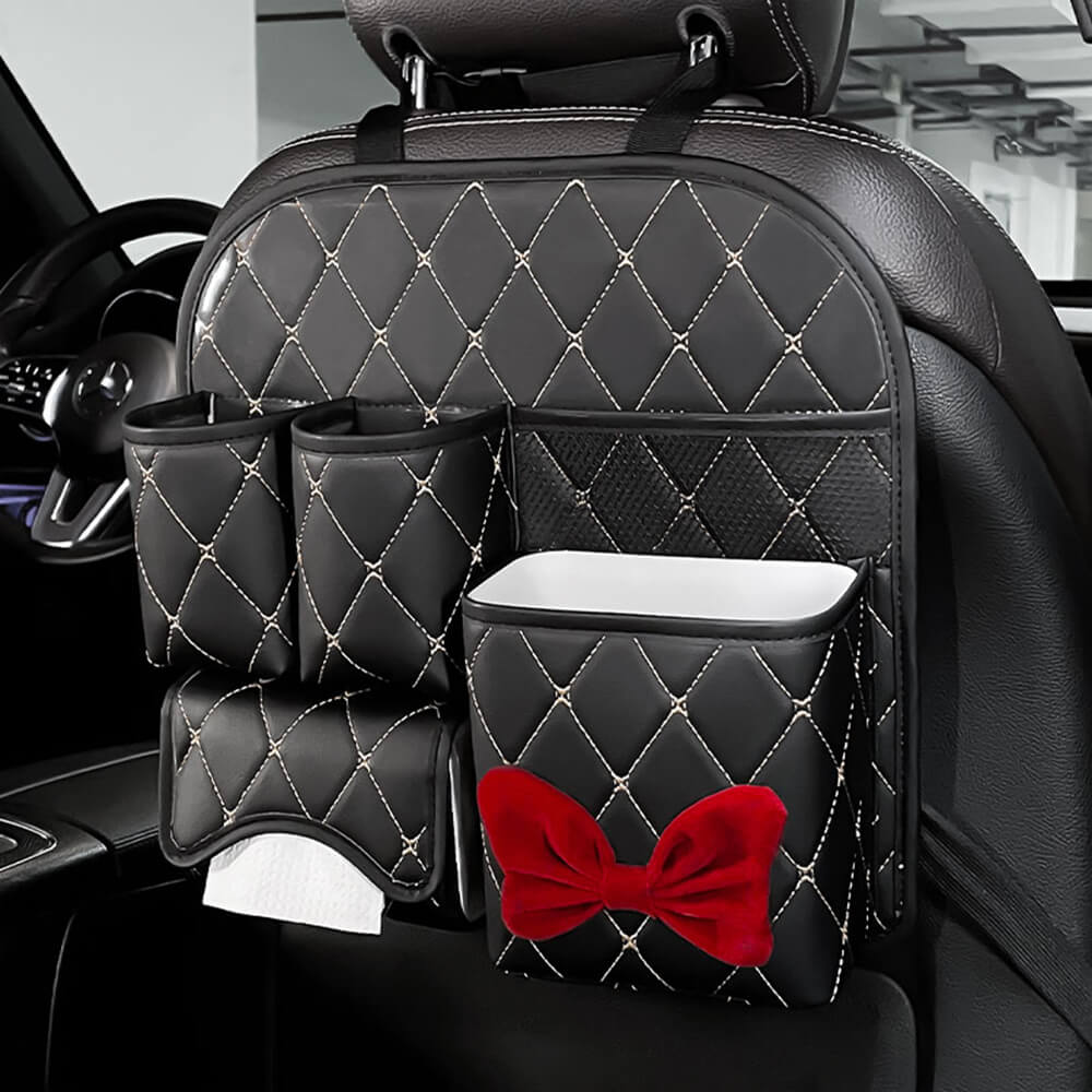 Sac de rangement imperméable et résistant aux rayures pour siège auto arrière en forme de diamant
