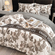 Parure de lit en velours de lait antistatique et chaud style européen