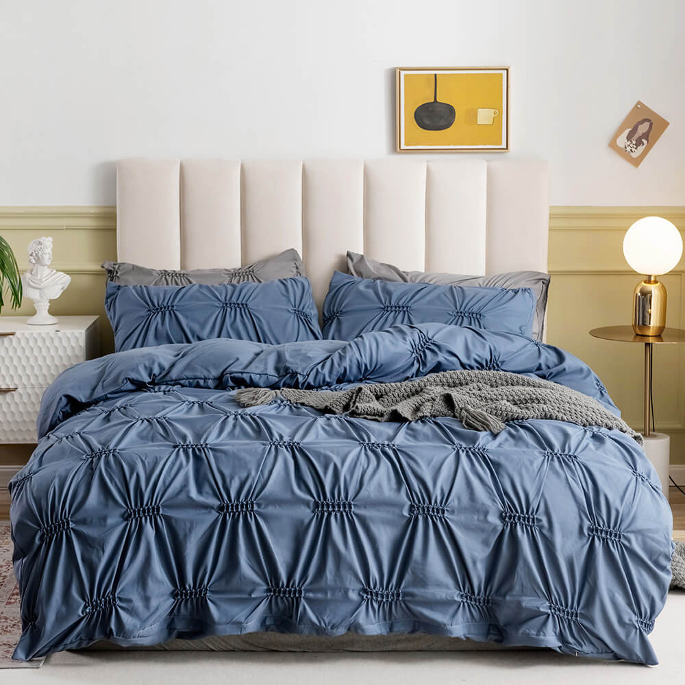 Set de couette avec pintucks élégants et délicats