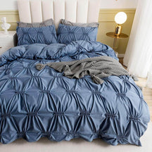 Set de couette avec pintucks élégants et délicats