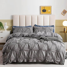 Set de couette avec pintucks élégants et délicats