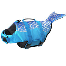 Gilet de sauvetage pour chien style sirène ou requin ajustable et sécurisé