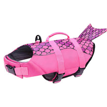Gilet de sauvetage pour chien style sirène ou requin ajustable et sécurisé