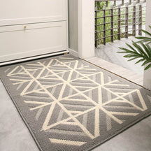 Tapis de porte avant moderne à carreaux anti-tache et antidérapant pour pattes boueuses de chien