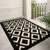 Tapis de porte avant moderne à carreaux anti-tache et antidérapant pour pattes boueuses de chien