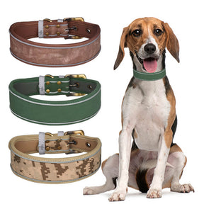 Collier pour chien en fausse microfibre douce réfléchissante imprimée