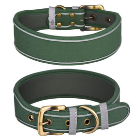 Collier pour chien en fausse microfibre douce réfléchissante imprimée