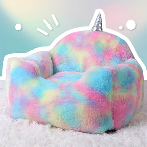 Rainbow Unicorn Plush Washable Warming Dog & Cat Bed