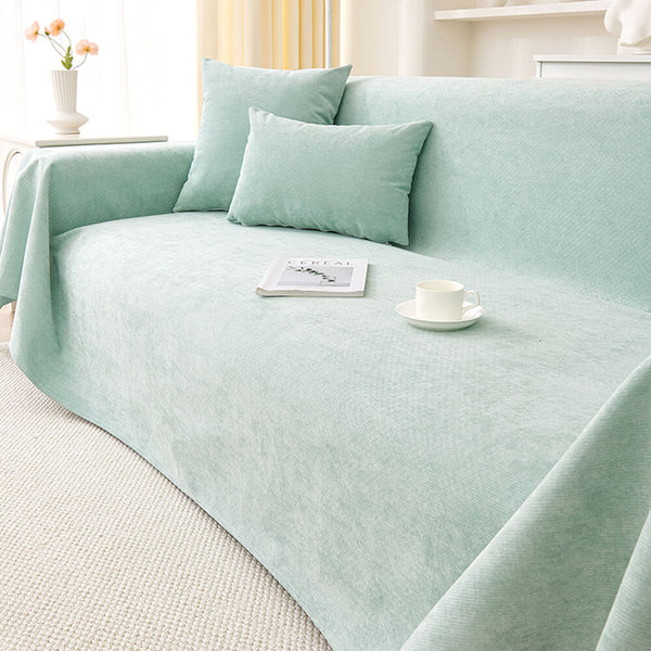 Jeté de canapé housse de canapé imperméable résistante aux rayures et sans peluches