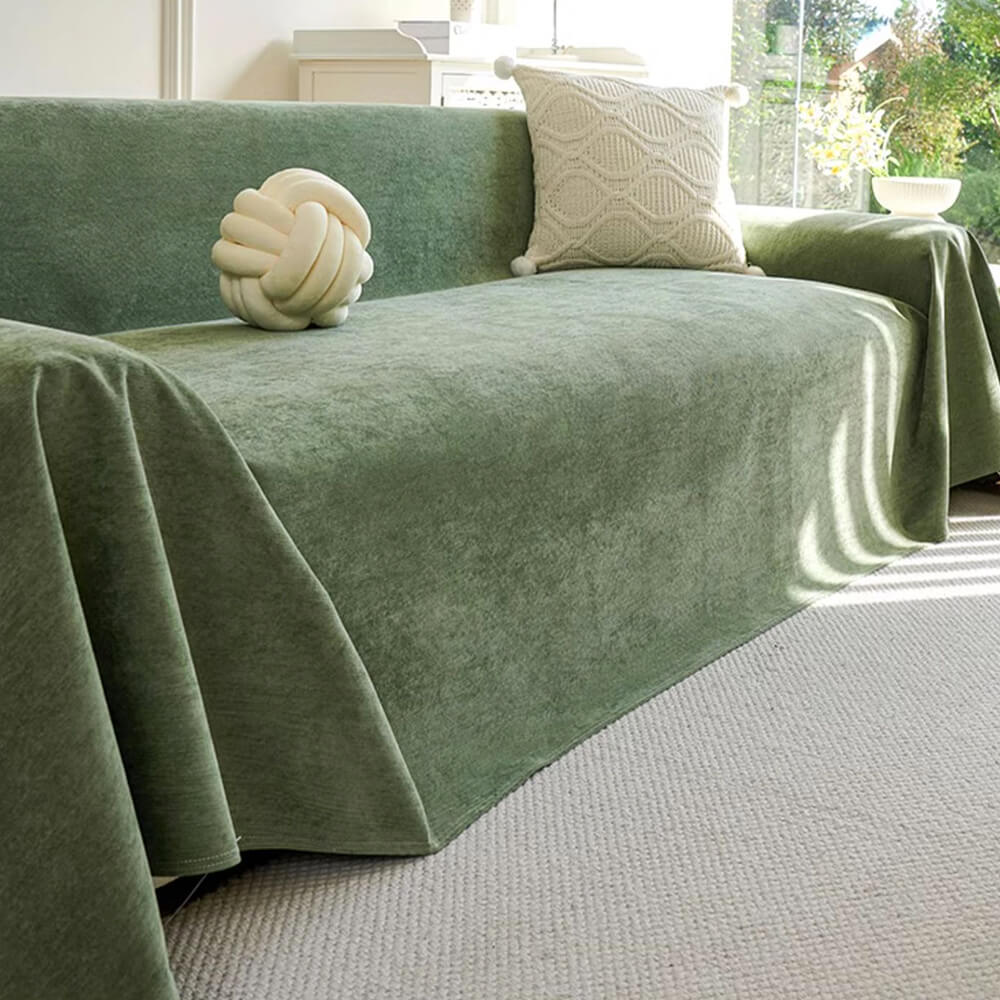 Housse de canapé douce et imperméable résistante aux rayures et sans peluches