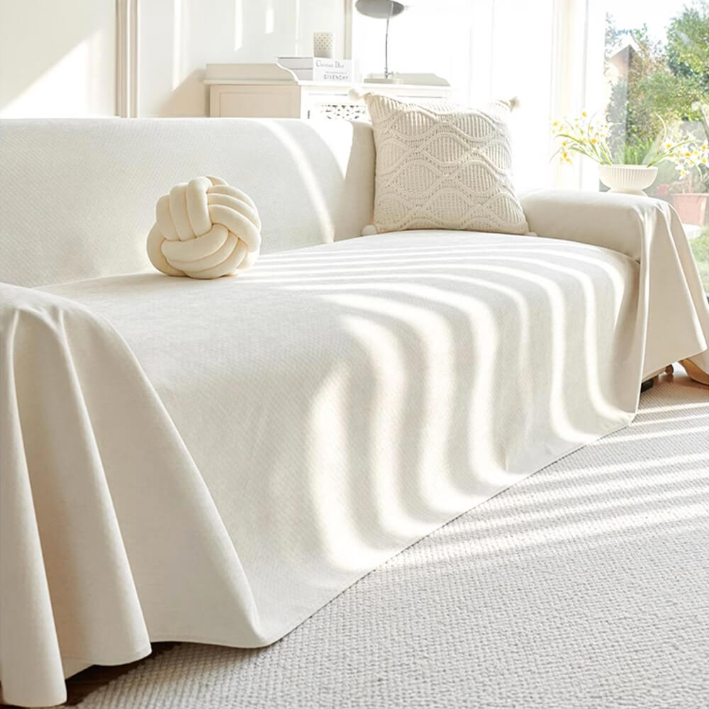 Housse de canapé douce et imperméable résistante aux rayures et sans peluches
