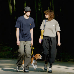 Tee-Shirt Coupe Basique Léger Couleur Unie Résistant Aux Poils D'Animaux