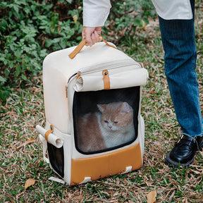 Sac à Dos pour Chat Carré Respirant Pliable et Portable