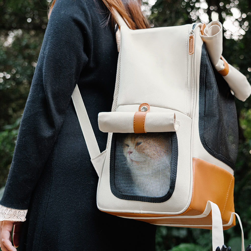 Sac à Dos pour Chat Carré Respirant Pliable et Portable