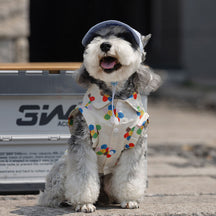 Chemise en coton pour chien avec imprimé et boutons élégants
