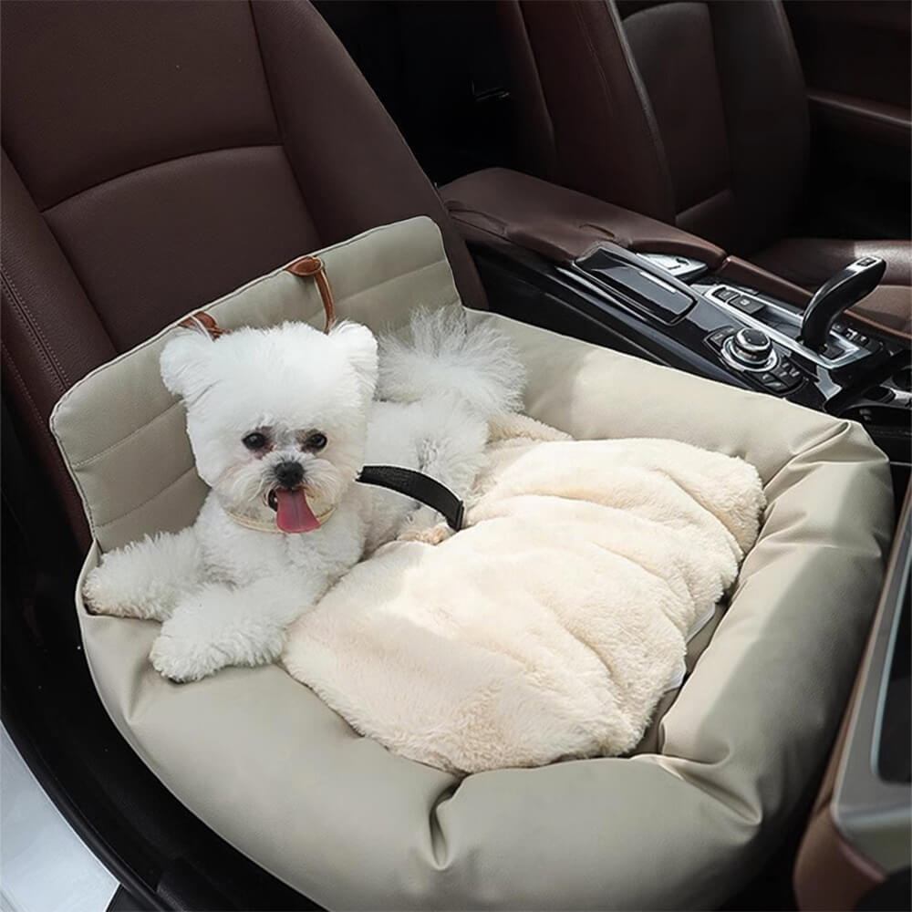 Lit de voiture pour chiens avec dossier épais et doux
