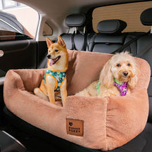 Siège Auto Sécurisé pour Chiens Moyens et Grands - Style Traversin pour Banquette Arrière