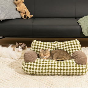 Canapé-lit confortable chaud en peluche pour chat