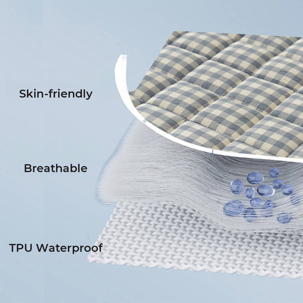 Housse de Matelas Imperméable et Anti-Poussière avec Matelassage