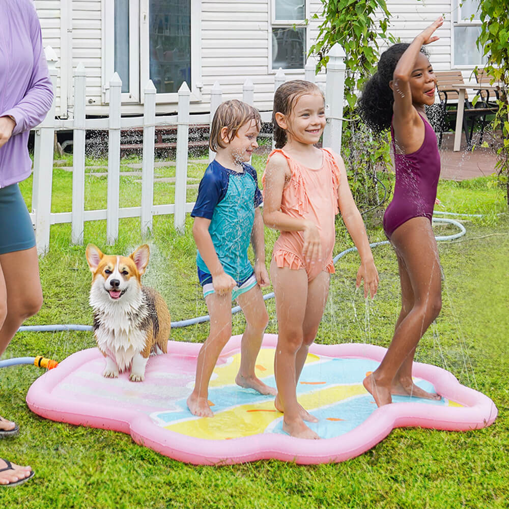 Tapis de jeu gonflable d'été pour chien avec arroseur