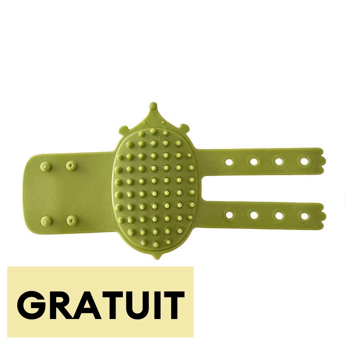 Brosse de massage pour animaux avec picots en caoutchouc autonettoyants-Exclusif app
