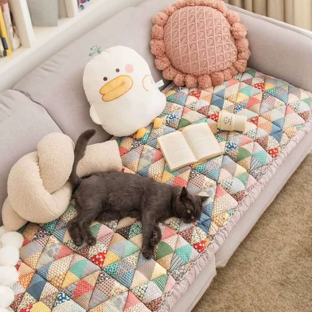 Housse de canapé en coton chic et protectrice pour animaux de compagnie