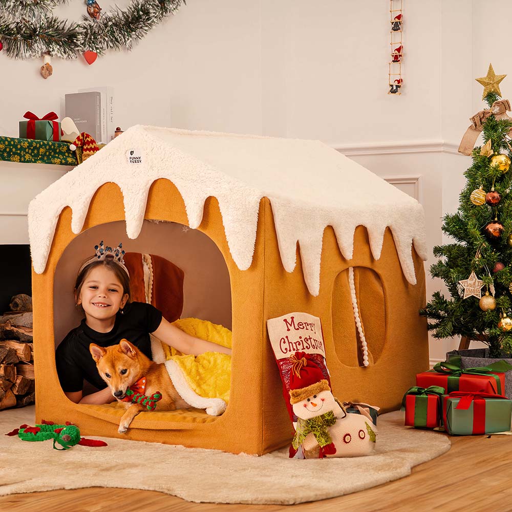 Maison de neige de Noël Grande maison pour humains et animaux