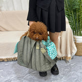 Sac de transport souple et polyvalent pour chien et chat à carreaux vichy