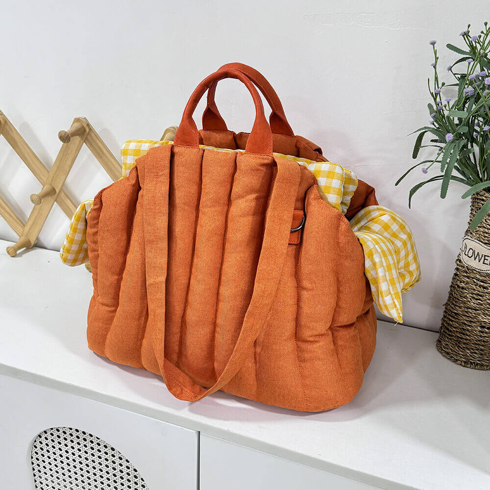 Sac de transport souple et polyvalent pour chien et chat à carreaux vichy