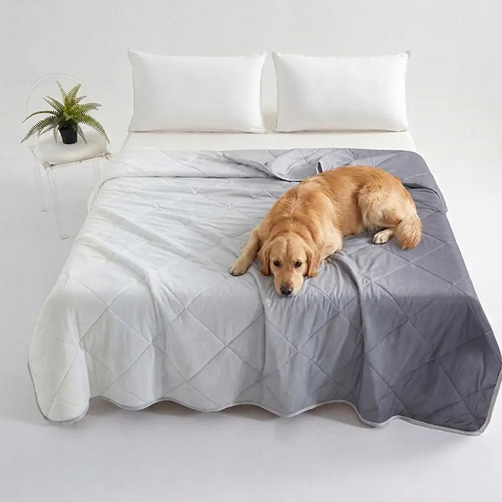 Couverture en soie glacée à effet froid double face avec un motif dégradé, douce pour la peau.