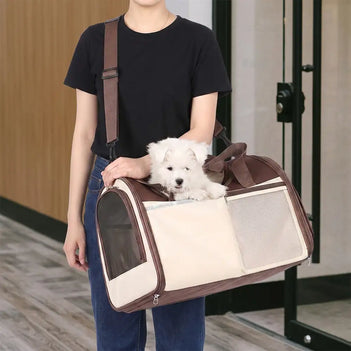 Sac de transport pour animaux, multifonction, à bandoulière, respirant, pour le voyage et le vétérinaire.
