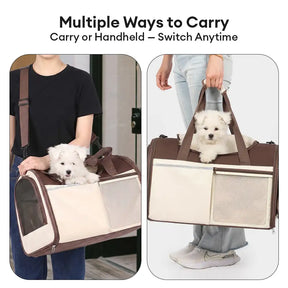 Sac de transport pour animaux, multifonction, à bandoulière, respirant, pour le voyage et le vétérinaire.