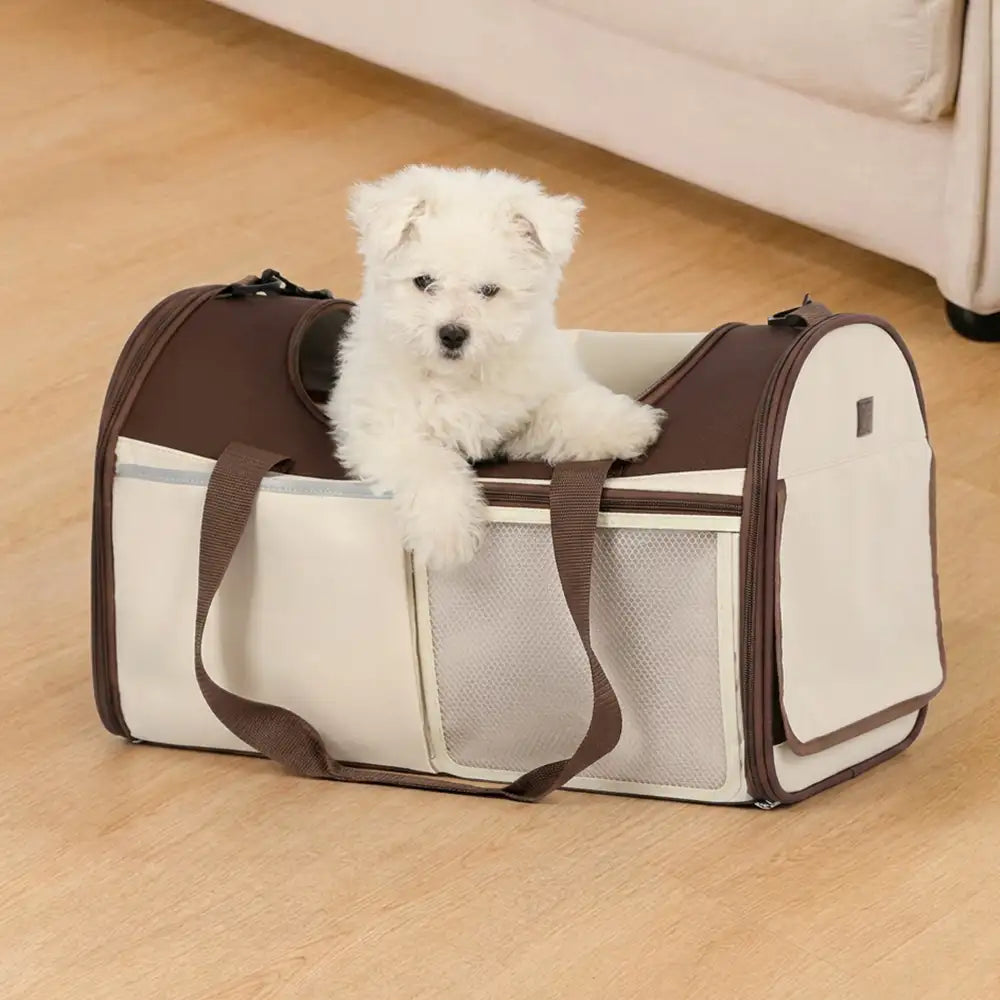 Sac de transport pour animaux, multifonction, à bandoulière, respirant, pour le voyage et le vétérinaire.