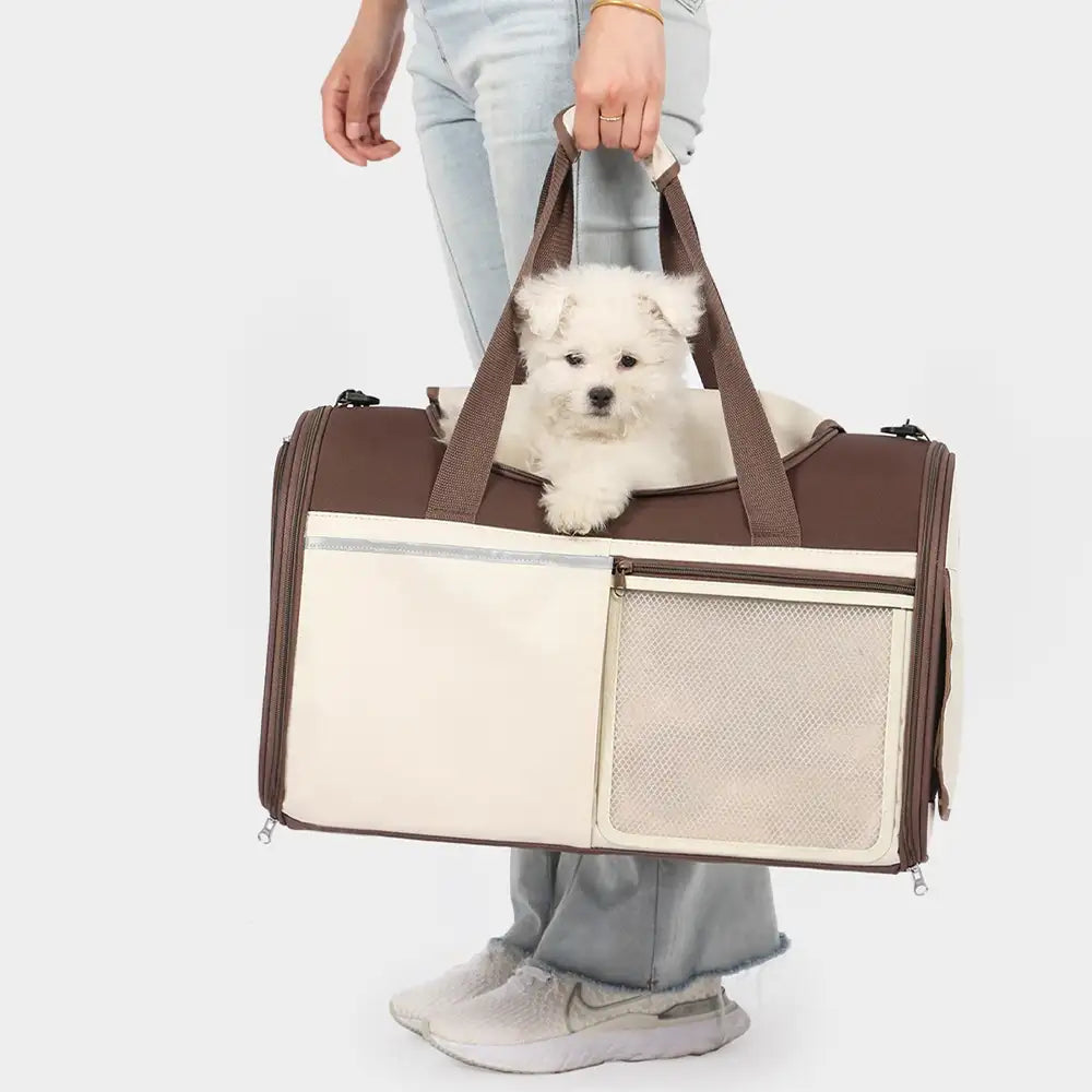 Sac de transport pour animaux, multifonction, à bandoulière, respirant, pour le voyage et le vétérinaire.