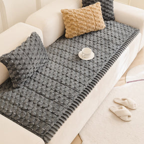 Matelas pour animaux en peluche épaisse motif nid d’abeille housse de canapé décorative douce