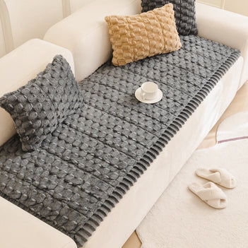 Matelas pour animaux en peluche épaisse motif nid d’abeille housse de canapé décorative douce