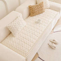 Matelas pour animaux en peluche épaisse motif nid d’abeille housse de canapé décorative douce