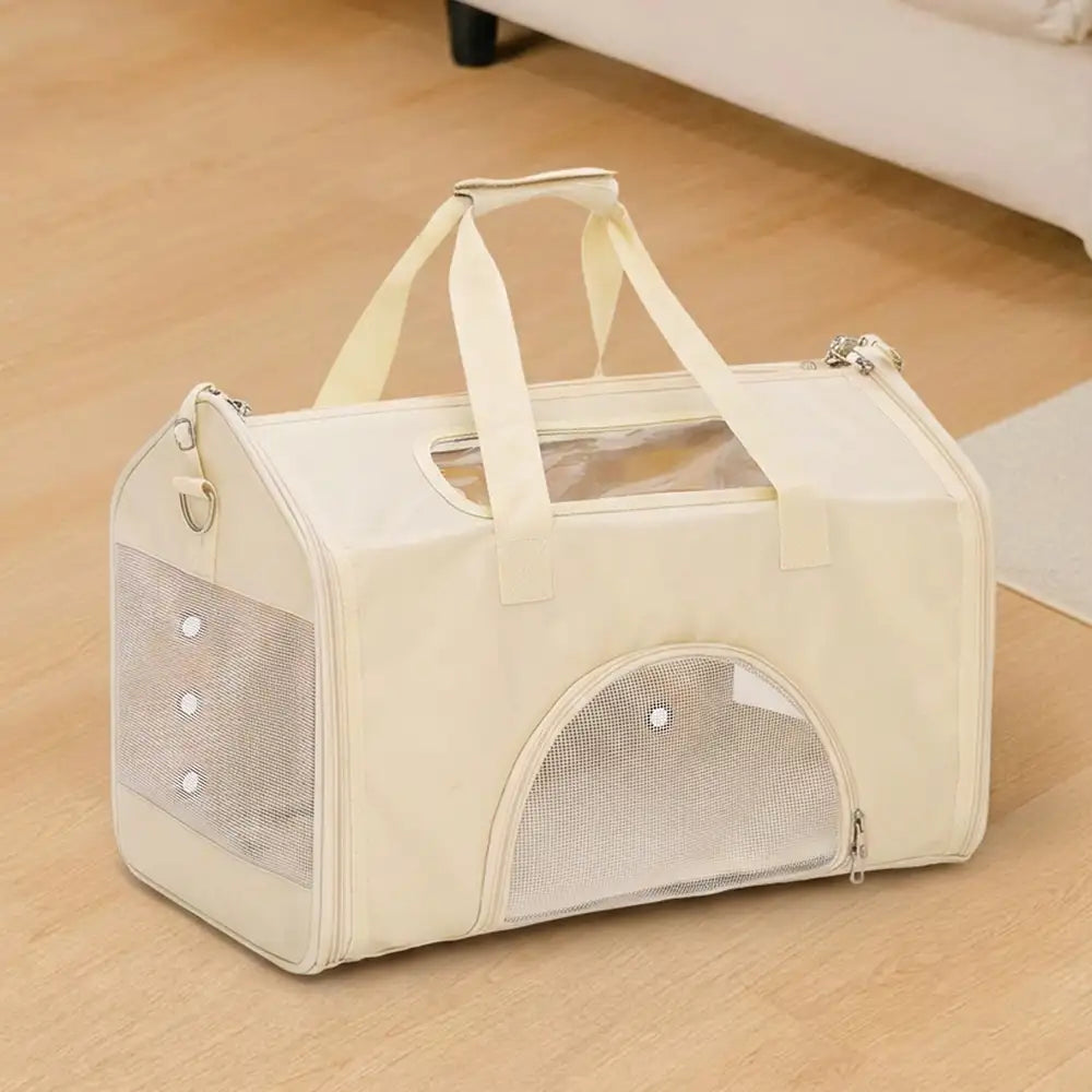 Sac de transport pour animaux en forme de maison, respirant, pliable, grande capacité et multifonctionnel.