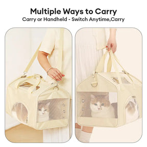 Sac de transport pour animaux en forme de maison, respirant, pliable, grande capacité et multifonctionnel.